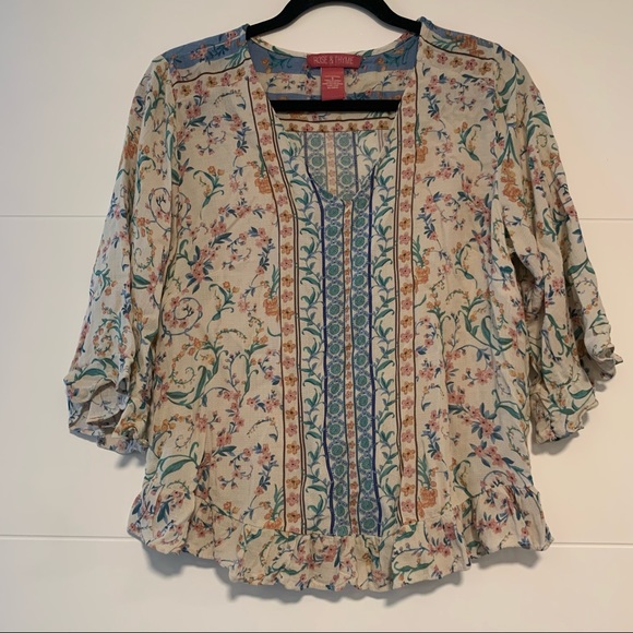 Rose & Thyme | Boho Blouse Shirt - Picture 1 of 15